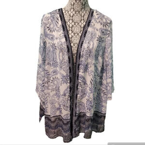 Catherine's Women's Paisley Kimono Cardigan 1X